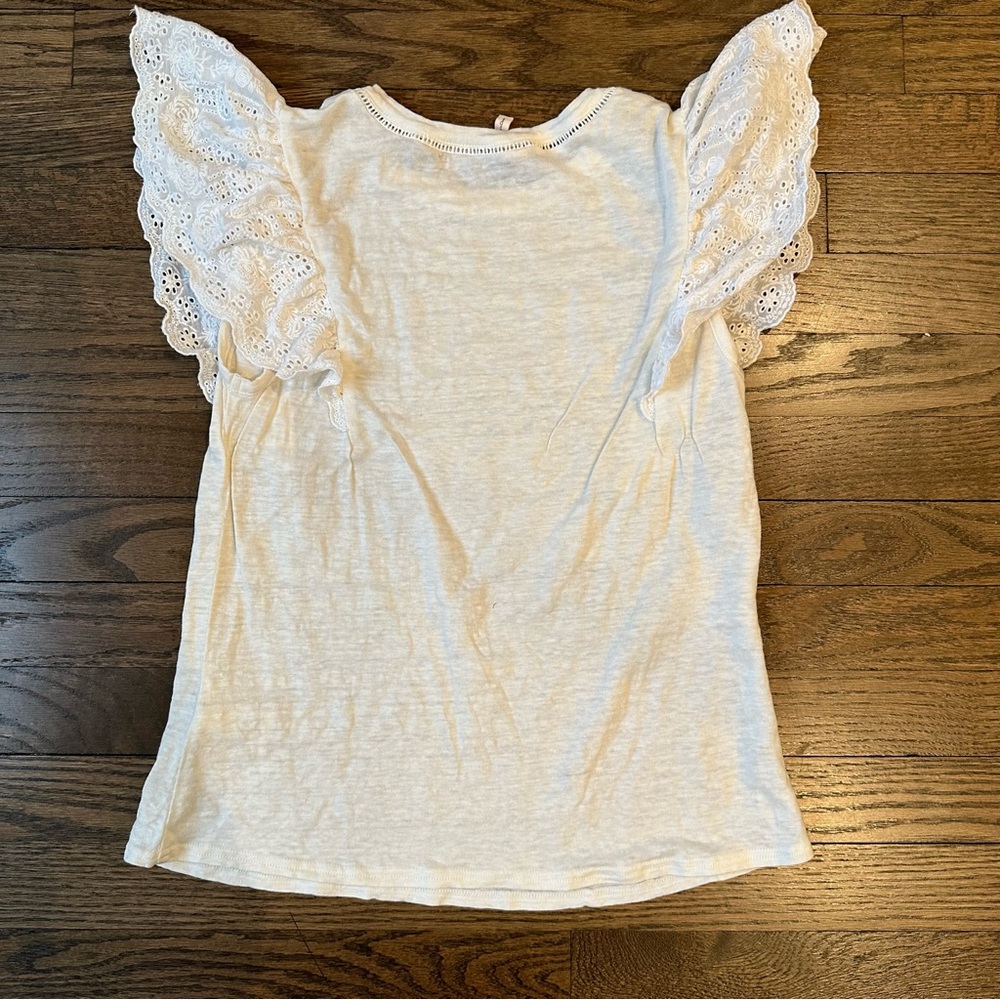 Rebecca Taylor Linen Ruffle Top - Picture 4 of 4